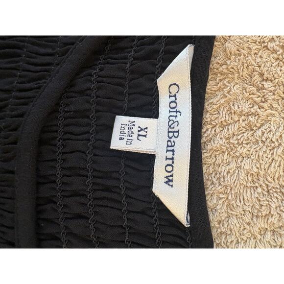 Croft And Barrow Black Gathered Top Dress X Large Maxi Dress - Picture 2 of 4